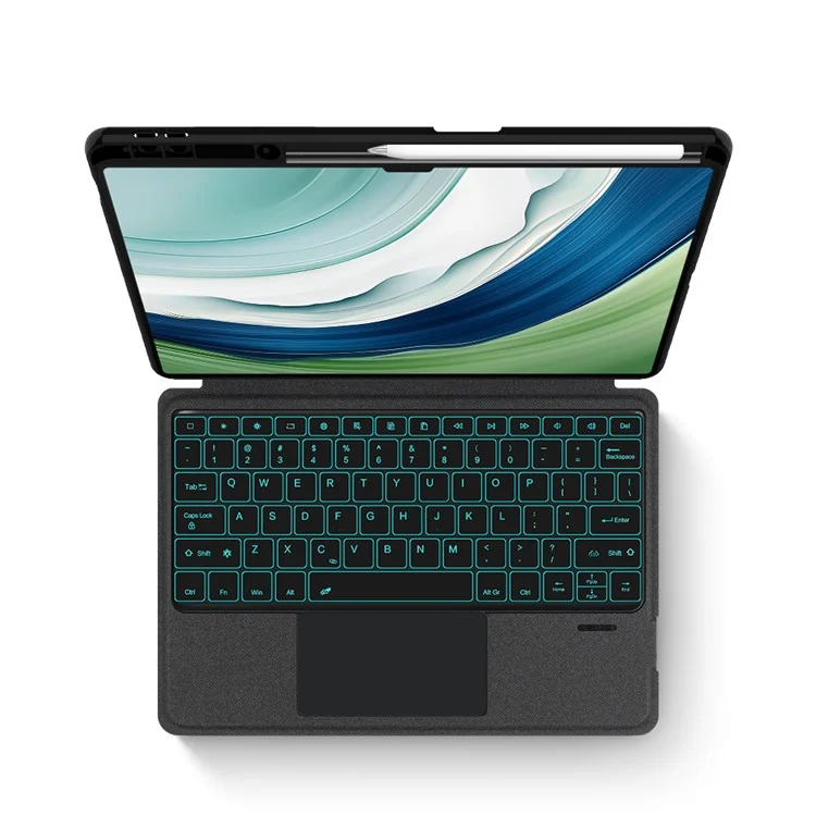For Huawei MatePad Pro 13.2 Leather Case + Bluetooth-compatible Keyboard with Backlight Trackpad