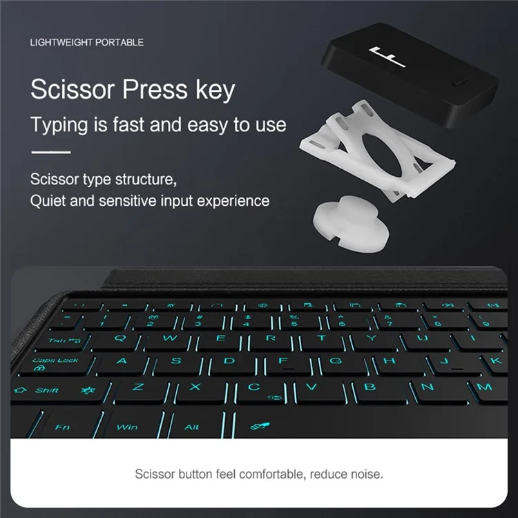 For Huawei MatePad Pro 13.2 Leather Case + Bluetooth-compatible Keyboard with Backlight Trackpad