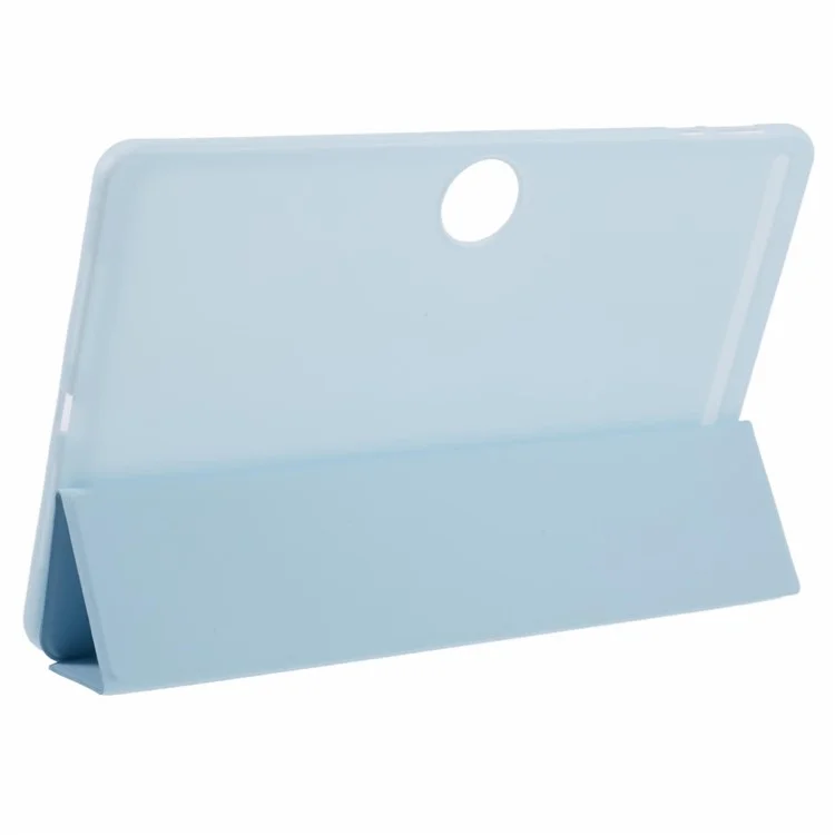 For Honor Pad 9 Case Anti-Scratch PU+Silicone Tri-fold Stand Tablet Cover - Baby Blue