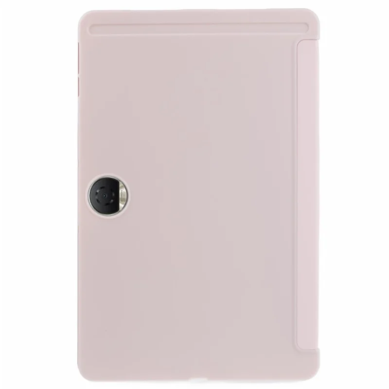 For Honor Pad 9 Case Anti-Scratch PU+Silicone Tri-fold Stand Tablet Cover - Pink