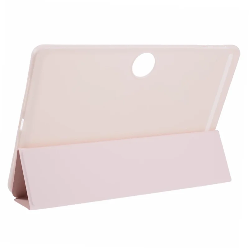 For Honor Pad 9 Case Anti-Scratch PU+Silicone Tri-fold Stand Tablet Cover - Pink