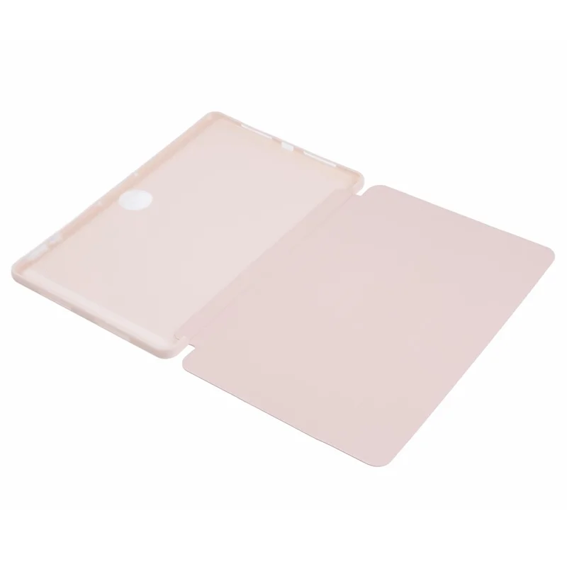 For Honor Pad 9 Case Anti-Scratch PU+Silicone Tri-fold Stand Tablet Cover - Pink