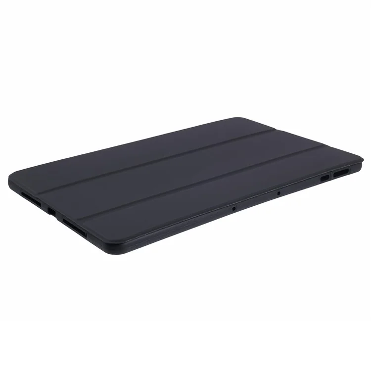 For Honor Pad 9 Case Anti-Scratch PU+Silicone Tri-fold Stand Tablet Cover - Black