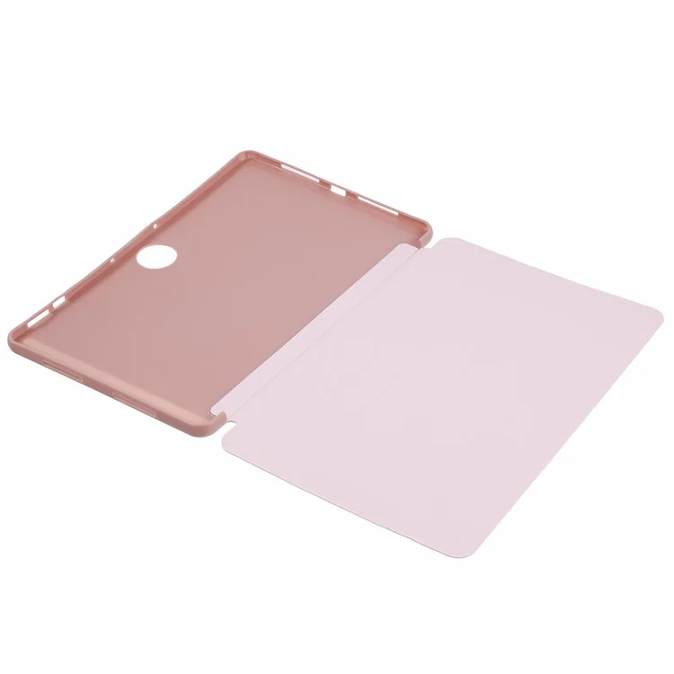 For Honor Pad 9 Case Anti-Scratch PU+Silicone Tri-fold Stand Tablet Cover - Rose Gold