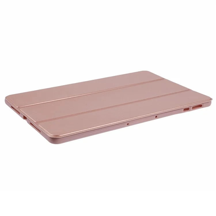 For Honor Pad 9 Case Anti-Scratch PU+Silicone Tri-fold Stand Tablet Cover - Rose Gold