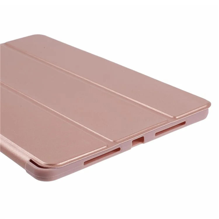 For Honor Pad 9 Case Anti-Scratch PU+Silicone Tri-fold Stand Tablet Cover - Rose Gold