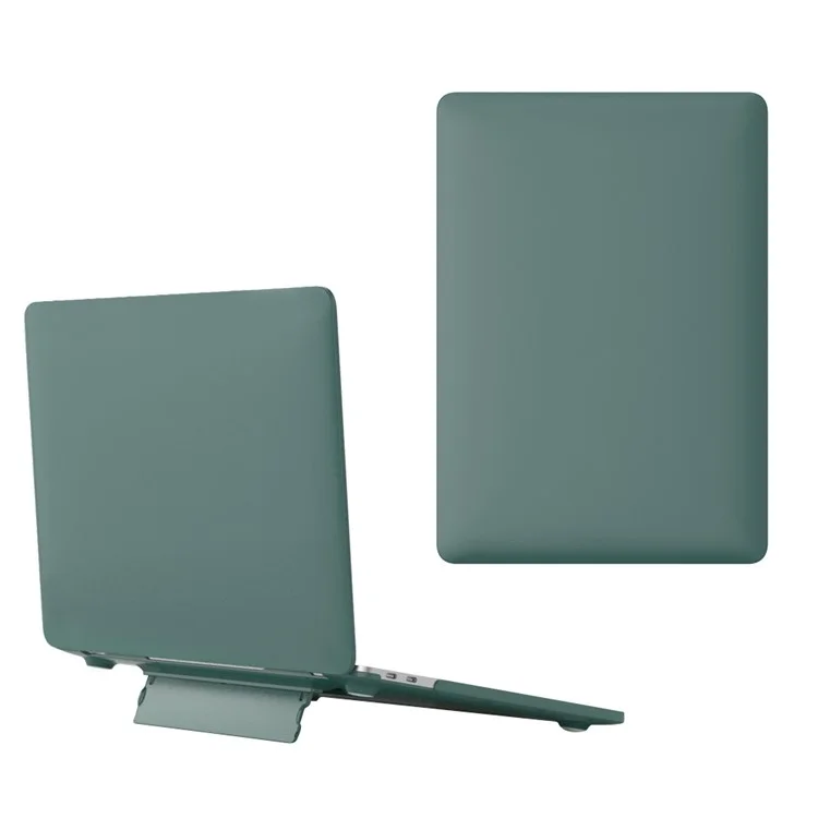 Para MacBook Pro de 16 polegadas (2021) / (2023) (A2485 / A2780 / A2991) Capa com Suporte e Dissipação de Calor - Verde Meia-Noite