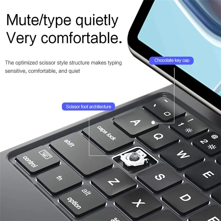 For Huawei MatePad 11 (2021) Magnetic Floating Bluetooth-compatible Keyboard + Leather Tablet Case