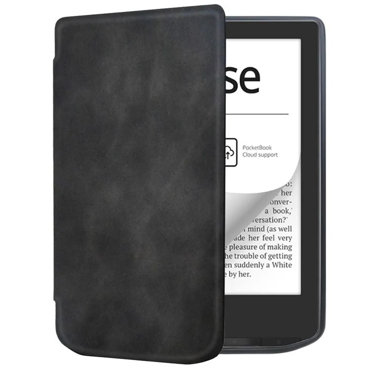 For PocketBook Verse Pro Leather Case E-Reader Auto Sleep / Wake Protective Cover - Black