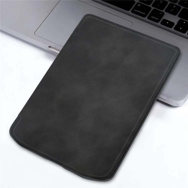 For PocketBook Verse Pro Leather Case E-Reader Auto Sleep / Wake Protective Cover - Black