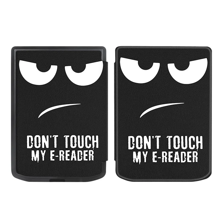 For PocketBook Verse Pro Leather Case E-Reader Cover with Auto Sleep / Wake - Don't Touch My E-Reader