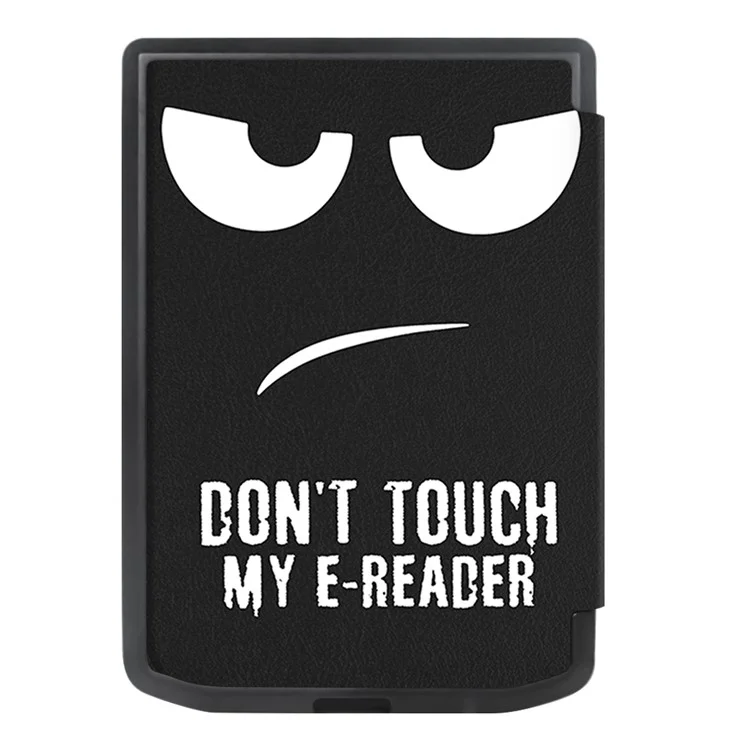 For PocketBook Verse Pro Leather Case E-Reader Cover with Auto Sleep / Wake - Don't Touch My E-Reader