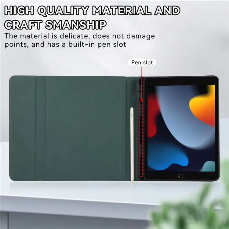 Per iPad Pro 11 (2022) / (2021) / (2020) / Air 11 (2024) / Air (2022) / (2020) 2 in 1 Custodia Tastiera Bluetooth in Pelle - Verde