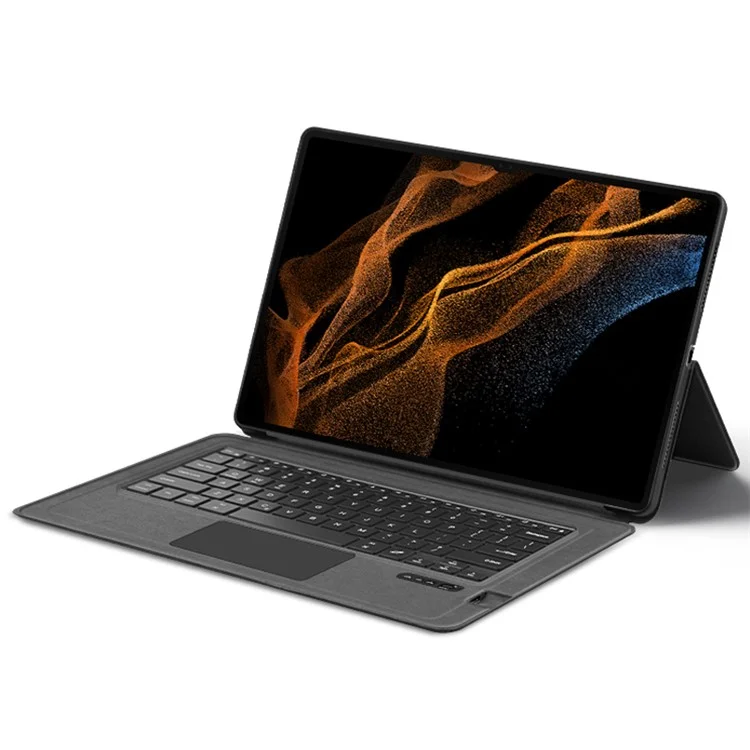 Per Samsung Galaxy Tab S8 Ultra Custodia in pelle + Tastiera Bluetooth con touchpad