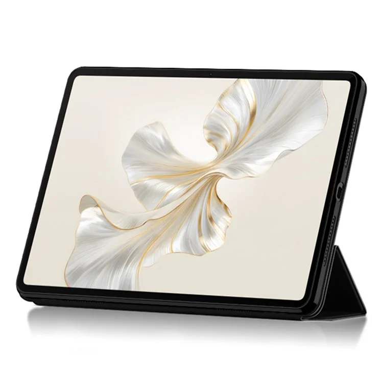 For Honor Pad 9 PU Leather Case Shockproof Trifold Stand Tablet Cover - Black
