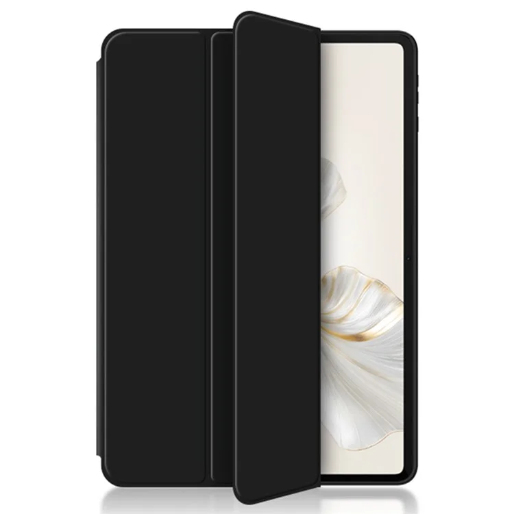 For Honor Pad 9 PU Leather Case Shockproof Trifold Stand Tablet Cover - Black