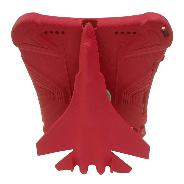 For iPad (2025) / 10.9 (2022) / Air (2020) / (2022) / iPad Pro 11 (2020) / (2021) / (2022) EVA Case Airplane Style Kickstand - Red