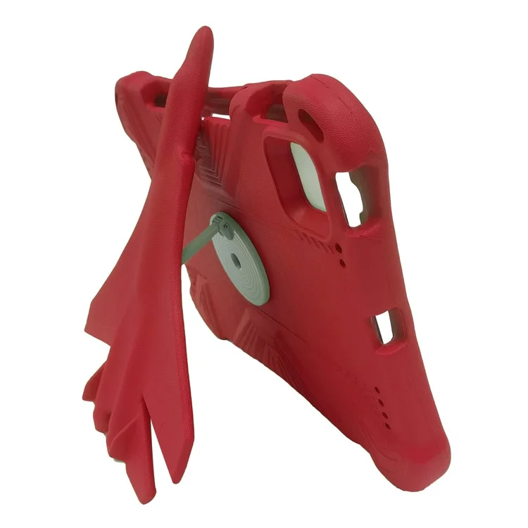 For iPad (2025) / 10.9 (2022) / Air (2020) / (2022) / iPad Pro 11 (2020) / (2021) / (2022) EVA Case Airplane Style Kickstand - Red