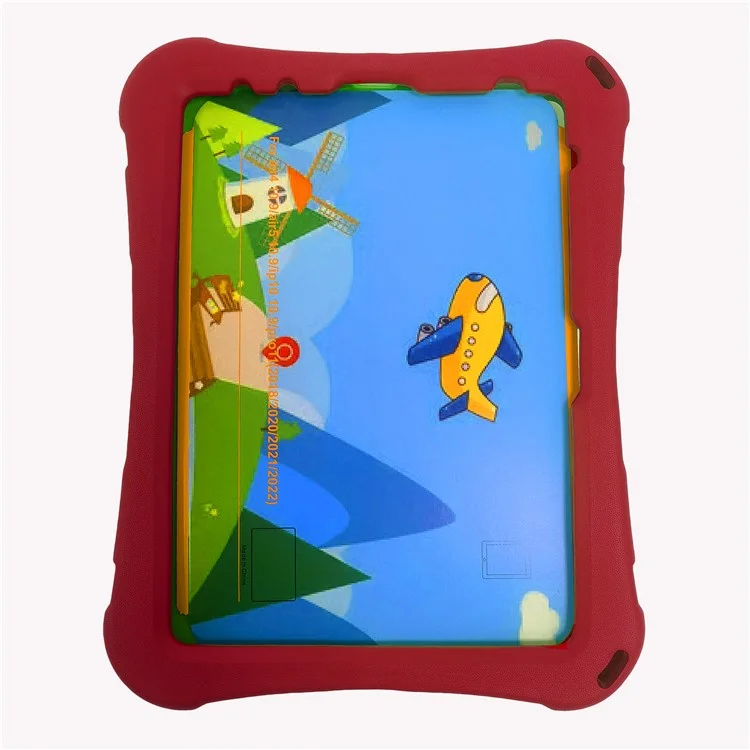 For iPad (2025) / 10.9 (2022) / Air (2020) / (2022) / iPad Pro 11 (2020) / (2021) / (2022) EVA Case Airplane Style Kickstand - Red