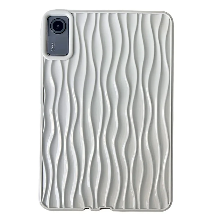 Per Xiaomi Redmi Pad SE Water Ripple Texture Case Flexible TPU Shockproof Tablet Cover - Grigio