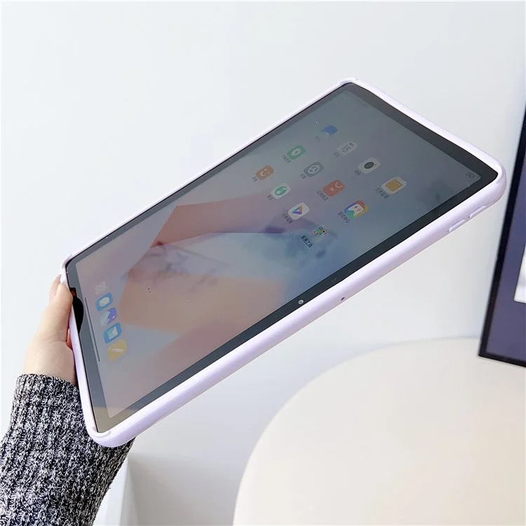 For Xiaomi Redmi Pad SE Water Ripple Texture Case Flexible TPU Shockproof Tablet Cover - Purple