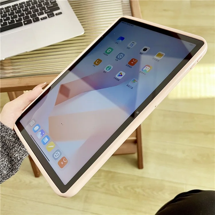 Per Xiaomi Redmi Pad SE Custodia Soft TPU Down Jacket Design Candy Color Cover - Rosa