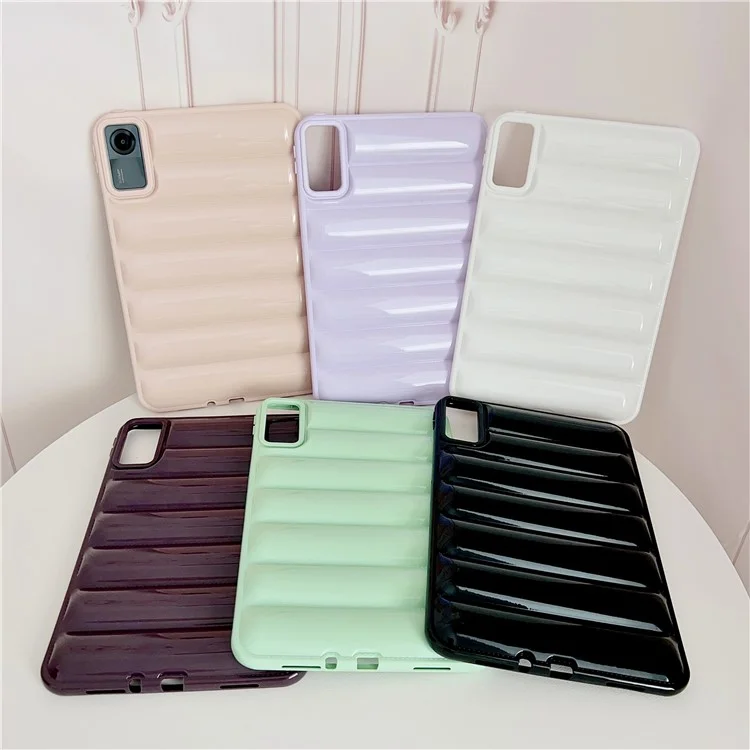 Per Xiaomi Redmi Pad SE Custodia Soft TPU Down Jacket Design Candy Color Cover - Rosa