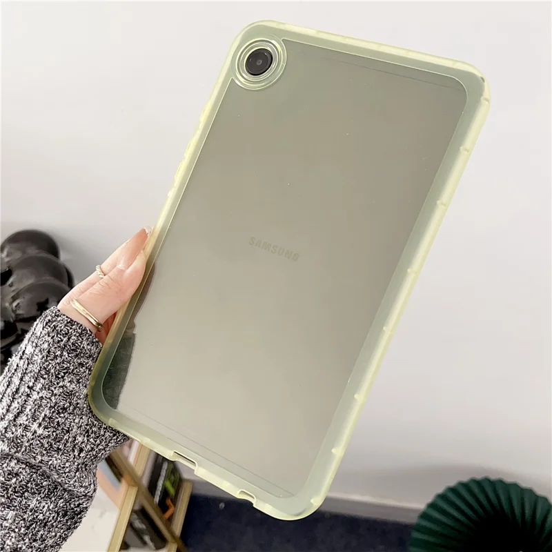 For Samsung Galaxy Tab A9 Clear Case Soft TPU Anti-Scratch Slim-Fit Cover - Yellow