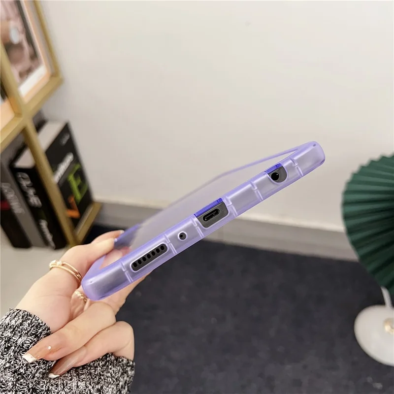 For Samsung Galaxy Tab A9 Clear Case Soft TPU Anti-Scratch Slim-Fit Cover - Light Purple