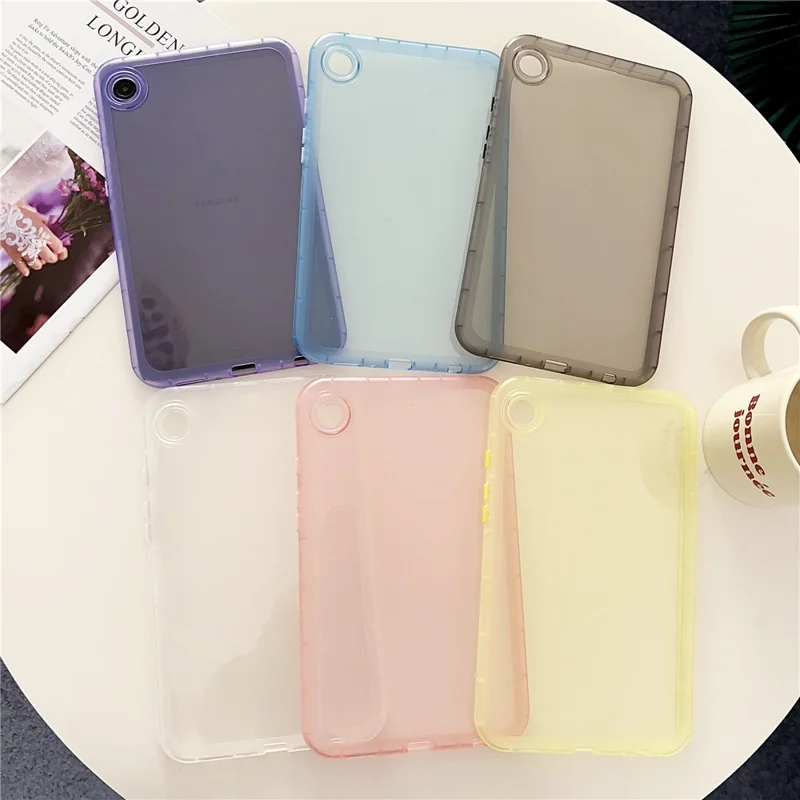 For Samsung Galaxy Tab A9 Clear Case Soft TPU Anti-Scratch Slim-Fit Cover - Light Purple