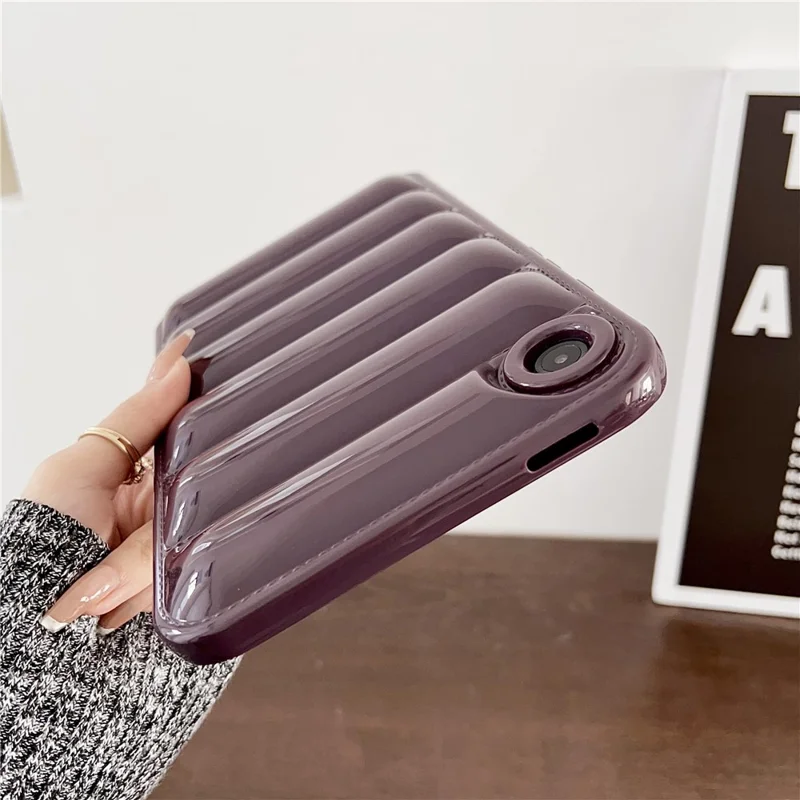 For Samsung Galaxy Tab A9+ Protective Case TPU Airbag Down Jacket Tablet Cover - Dark Purple