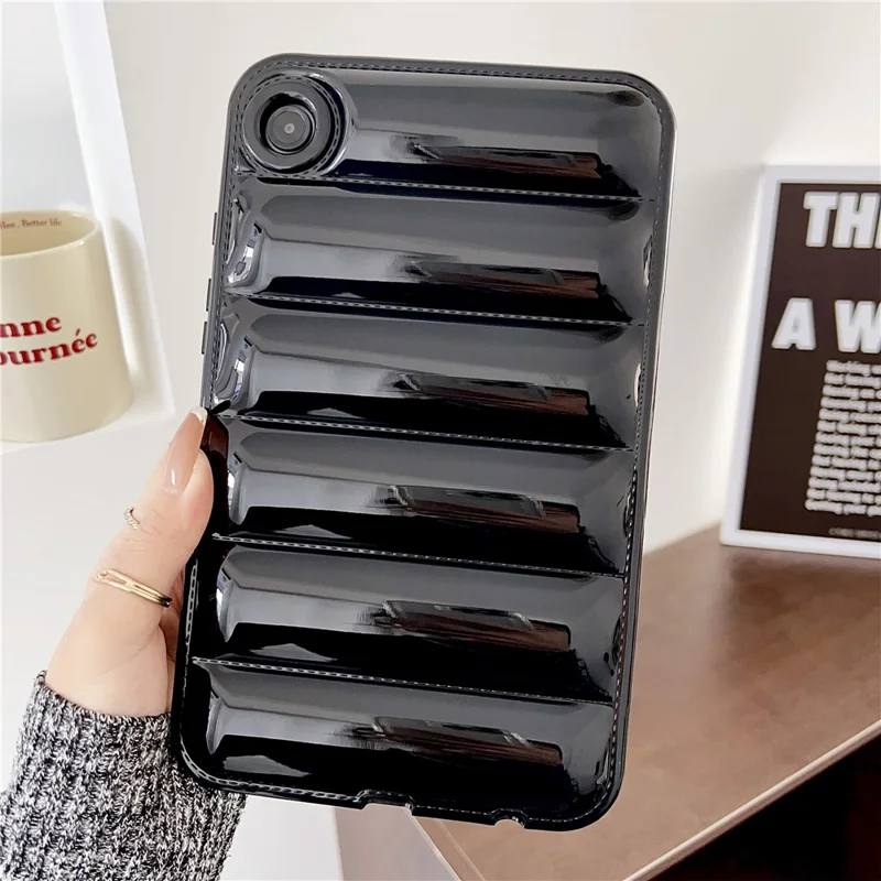 For Samsung Galaxy Tab A9+ Protective Case TPU Airbag Down Jacket Tablet Cover - Black