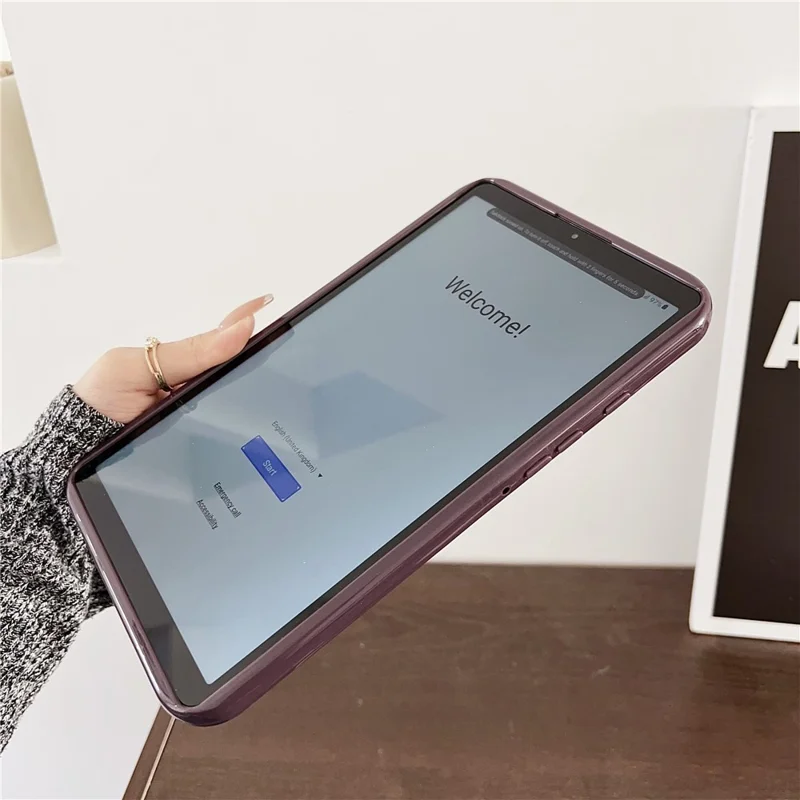 For Samsung Galaxy Tab A9+ Protective Case TPU Airbag Down Jacket Tablet Cover - Black