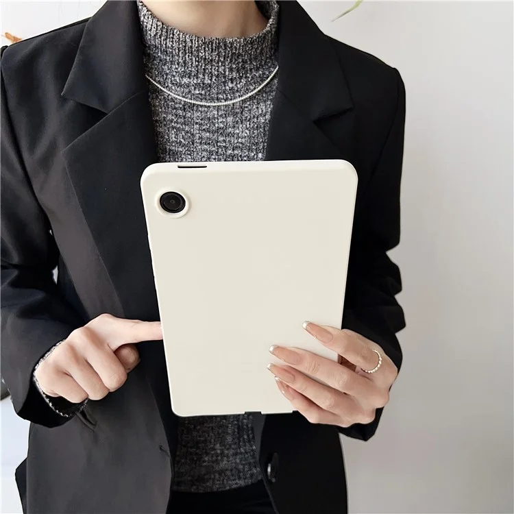 For Samsung Galaxy Tab A9+ Case Skin-touch TPU Shockproof Tablet Cover - White