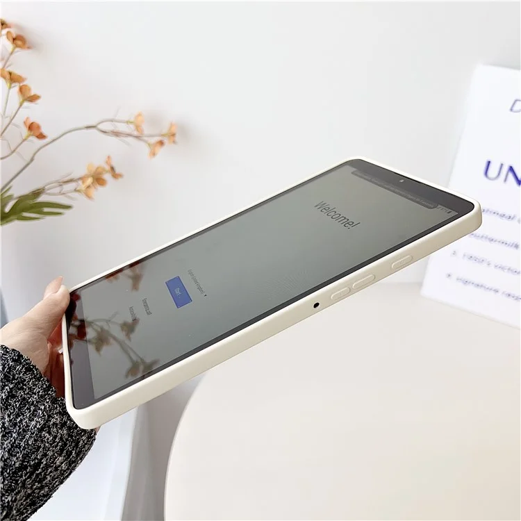 For Samsung Galaxy Tab A9+ Case Skin-touch TPU Shockproof Tablet Cover - White