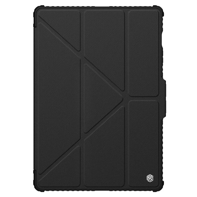 Étui en cuir Bumper Pro NILLKIN pour tablette Samsung Galaxy Tab S9 FE+ - Housse anti-chute avec réveil/veille automatique - Noir