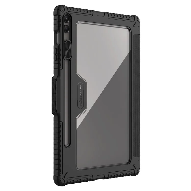 Étui en cuir Bumper Pro NILLKIN pour tablette Samsung Galaxy Tab S9 FE+ - Housse anti-chute avec réveil/veille automatique - Noir
