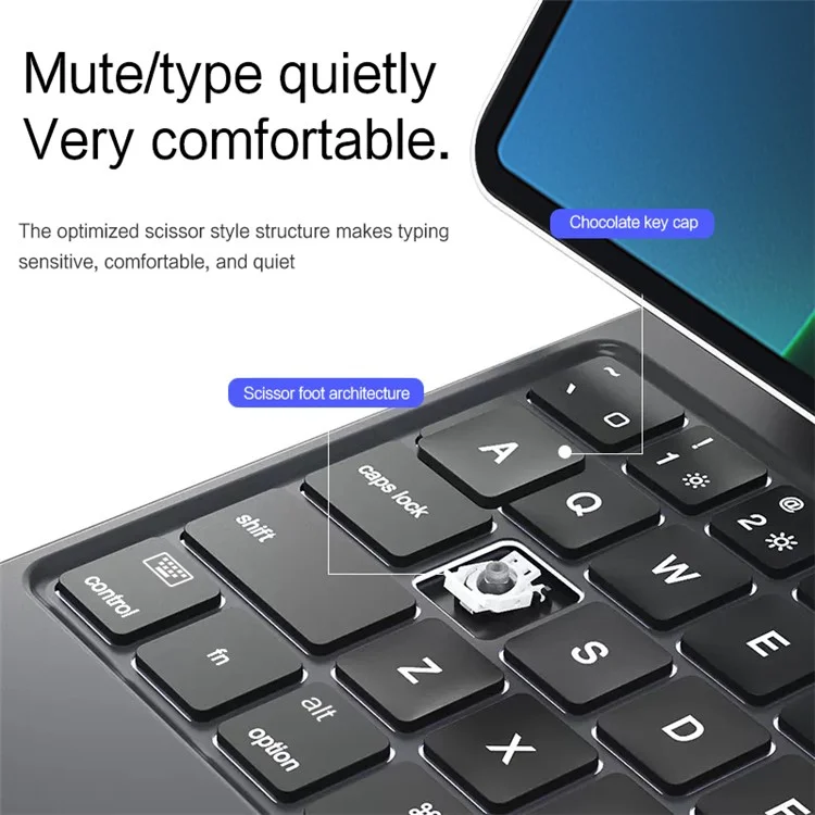 For Xiaomi Pad 5 Magnetic Floating Bluetooth-compatible Keyboard + Leather Tablet Case