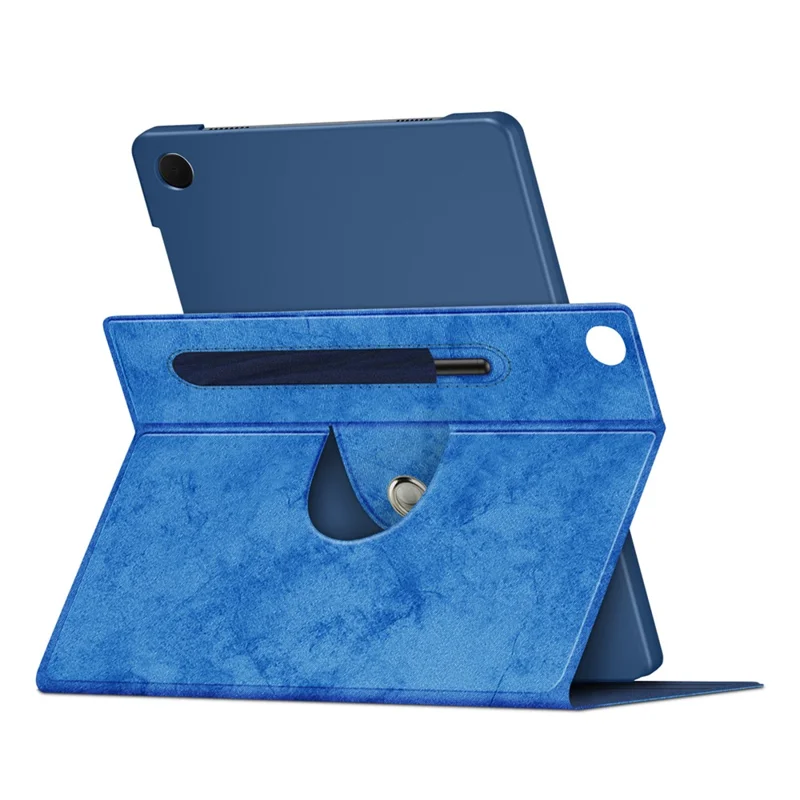 For Samsung Galaxy Tab A9+ SM-X210 SM-X216 SM-X218 Case Leather Tablet Rotary Stand Cover - Blue