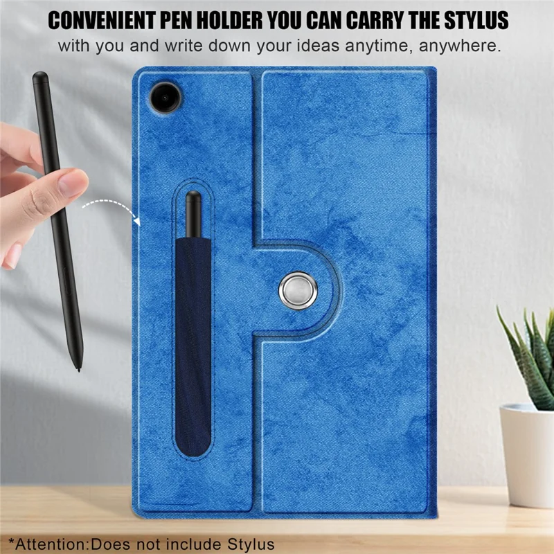 For Samsung Galaxy Tab A9+ SM-X210 SM-X216 SM-X218 Case Leather Tablet Rotary Stand Cover - Blue