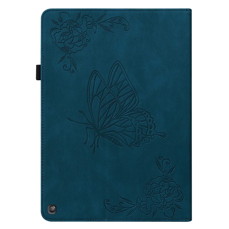 For Amazon Fire HD 10 (2023) Leather Case Card Holder Stand Tablet Cover - Dark Blue