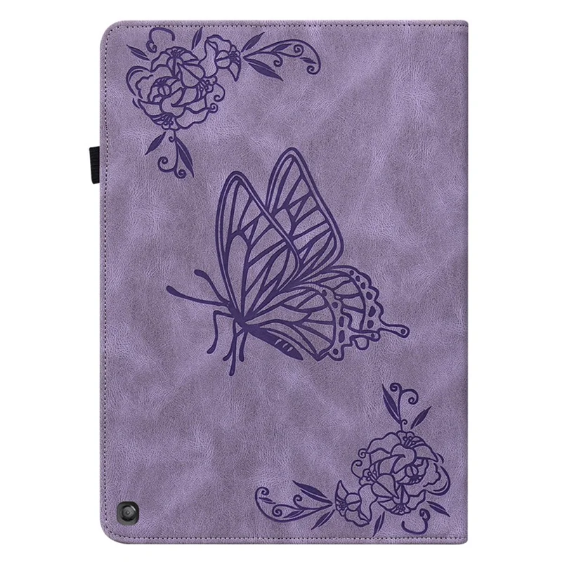 For Amazon Fire HD 10 (2023) Leather Case Card Holder Stand Tablet Cover - Purple