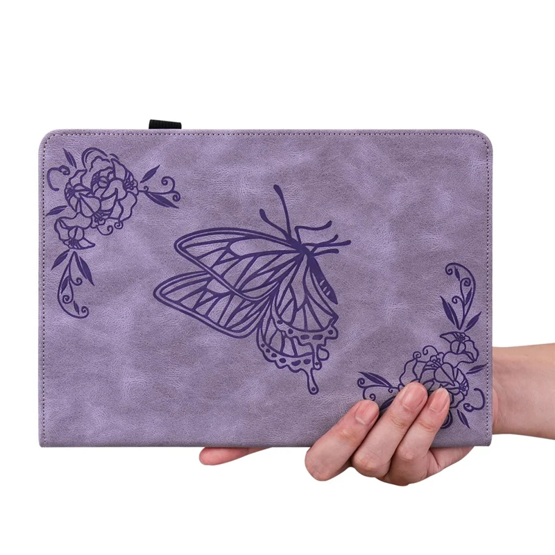 For Amazon Fire HD 10 (2023) Leather Case Card Holder Stand Tablet Cover - Purple