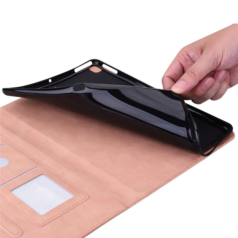 For Amazon Fire HD 10 (2023) Leather Case Card Holder Stand Tablet Cover - Pink