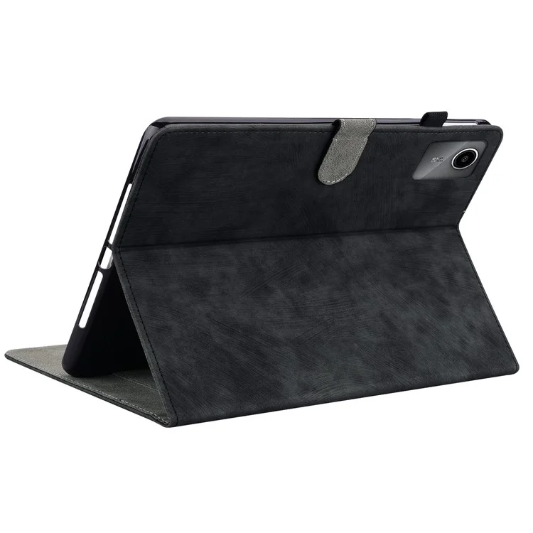 For Lenovo Tab M11 / Xiaoxin Pad 11 2024 Case Card Slots Leather Tablet Cover - Black