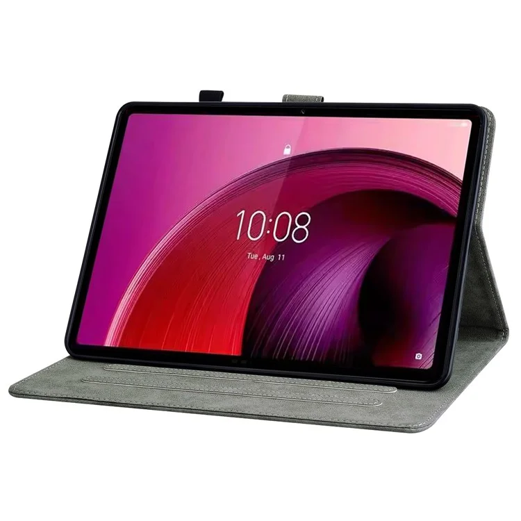 For Lenovo Tab M11 / Xiaoxin Pad 11 2024 Case Card Slots Leather Tablet Cover - Black