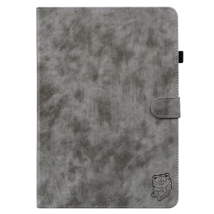 For Amazon Fire HD 10 (2023) Case Leather Tablet Cover with Card Slots Stand - Grey
