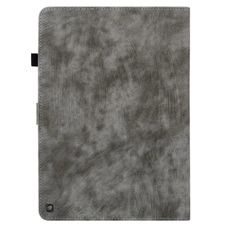 For Amazon Fire HD 10 (2023) Case Leather Tablet Cover with Card Slots Stand - Grey
