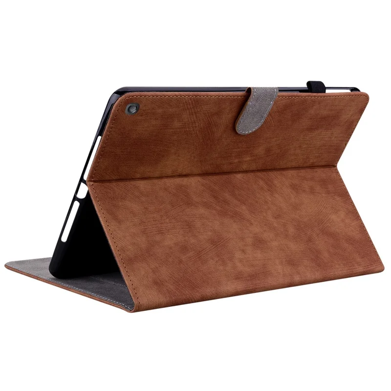 For Amazon Fire HD 10 (2023) Case Leather Tablet Cover with Card Slots Stand - Brown