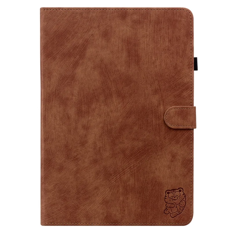For Amazon Fire HD 10 (2023) Case Leather Tablet Cover with Card Slots Stand - Brown